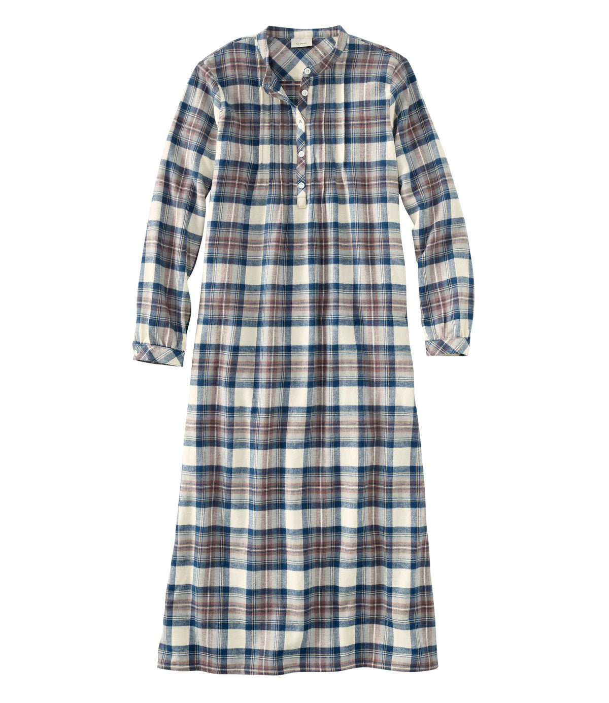Women's Cotton Flannel Nightgown - Black Watch