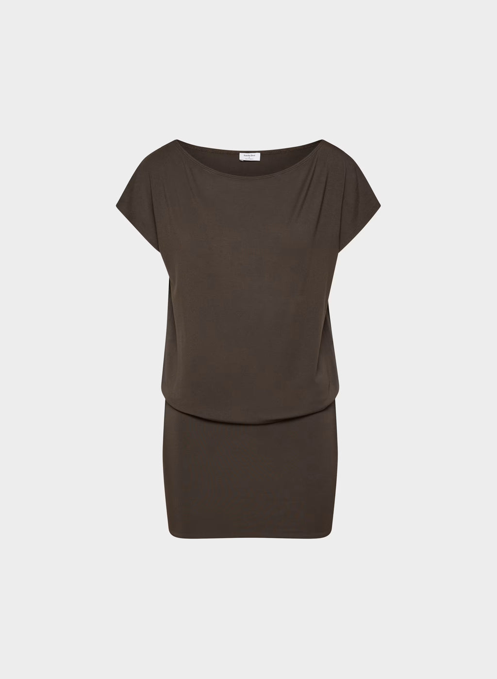 Boatneck Modal Jersey Mini Dress - Gray