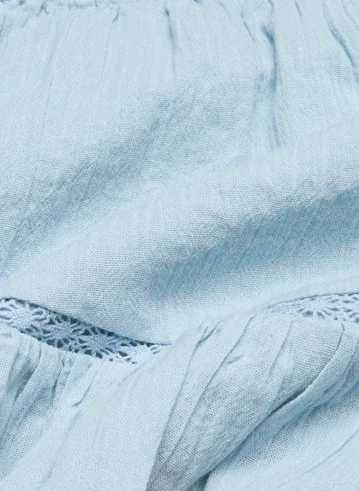 Relaxed Cotton Micro Skort - Ripple Blue