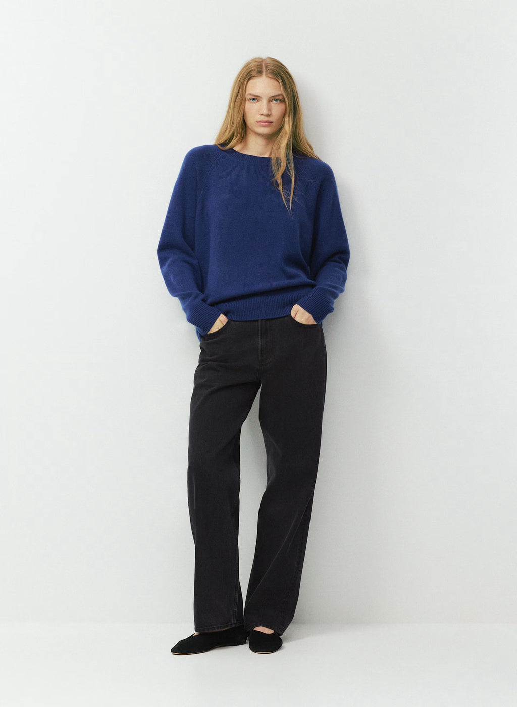 Wool Cashmere Raglan Sweater - Olive
