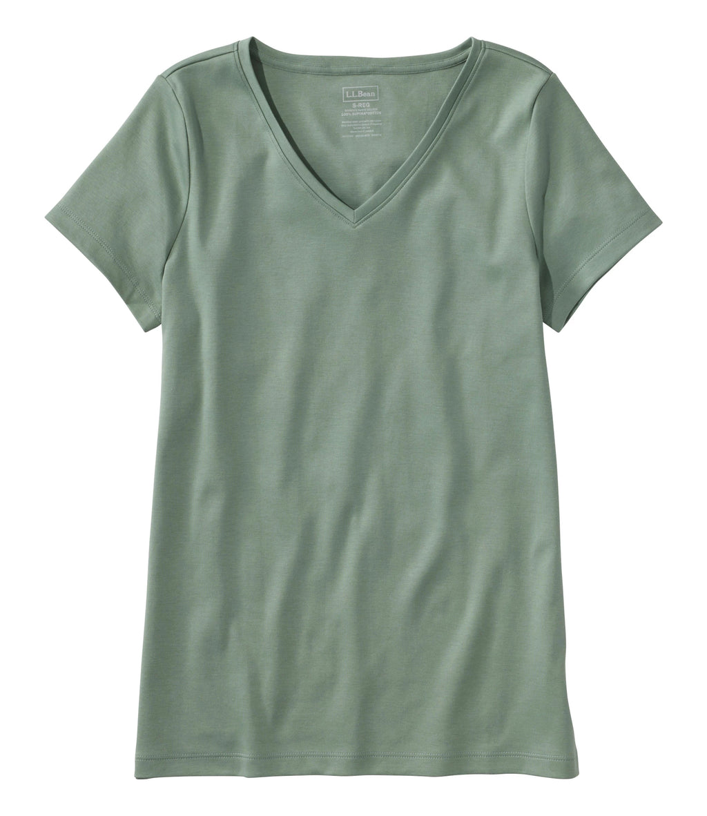Women's Pima Cotton V-Neck T-Shirt - Black