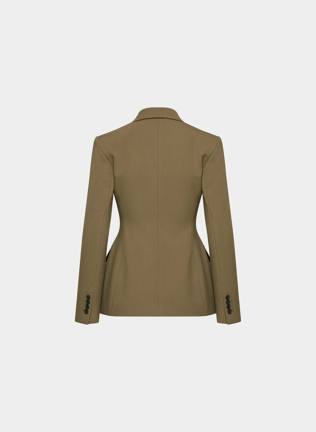 Single-Breasted Stretch Blazer - Brown Check