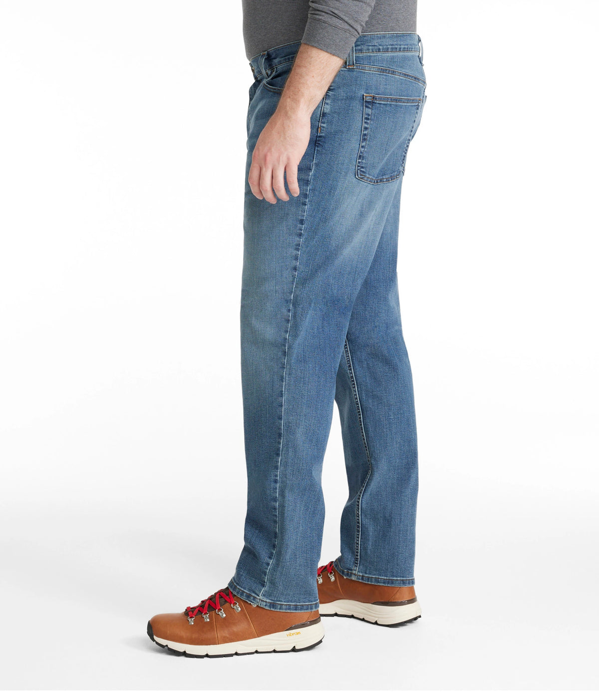 Men's Stretch Straight-Leg Jeans - Tan
