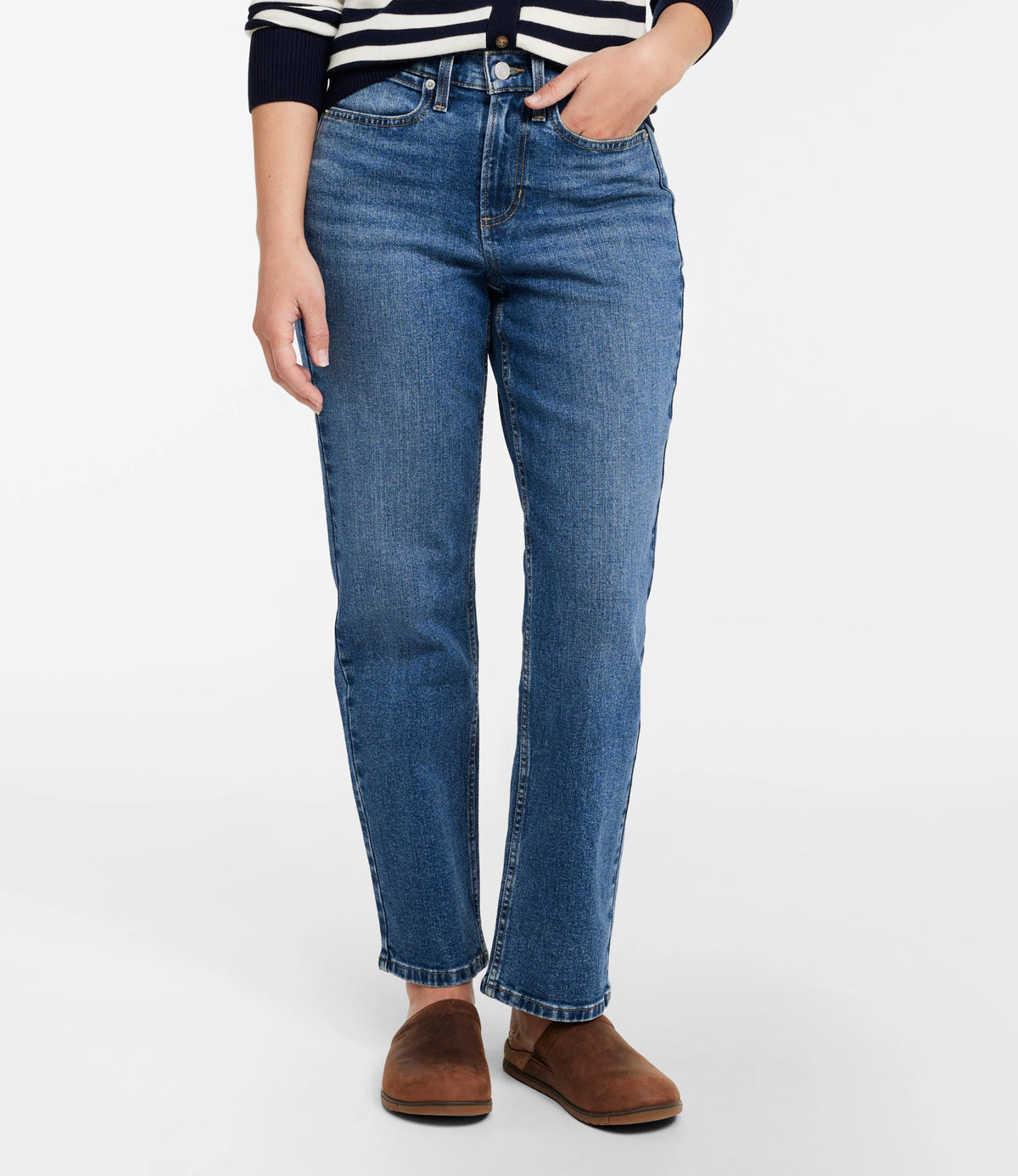 Women's High-Rise Stovepipe Ankle Jeans - Faded Indigo