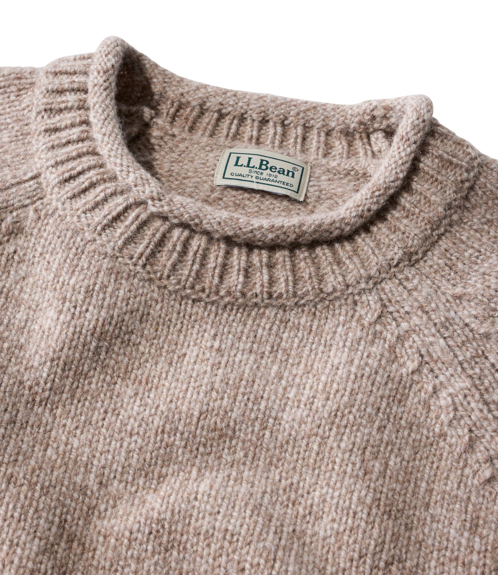 Men's Lambswool Rollneck Sweater - Natural