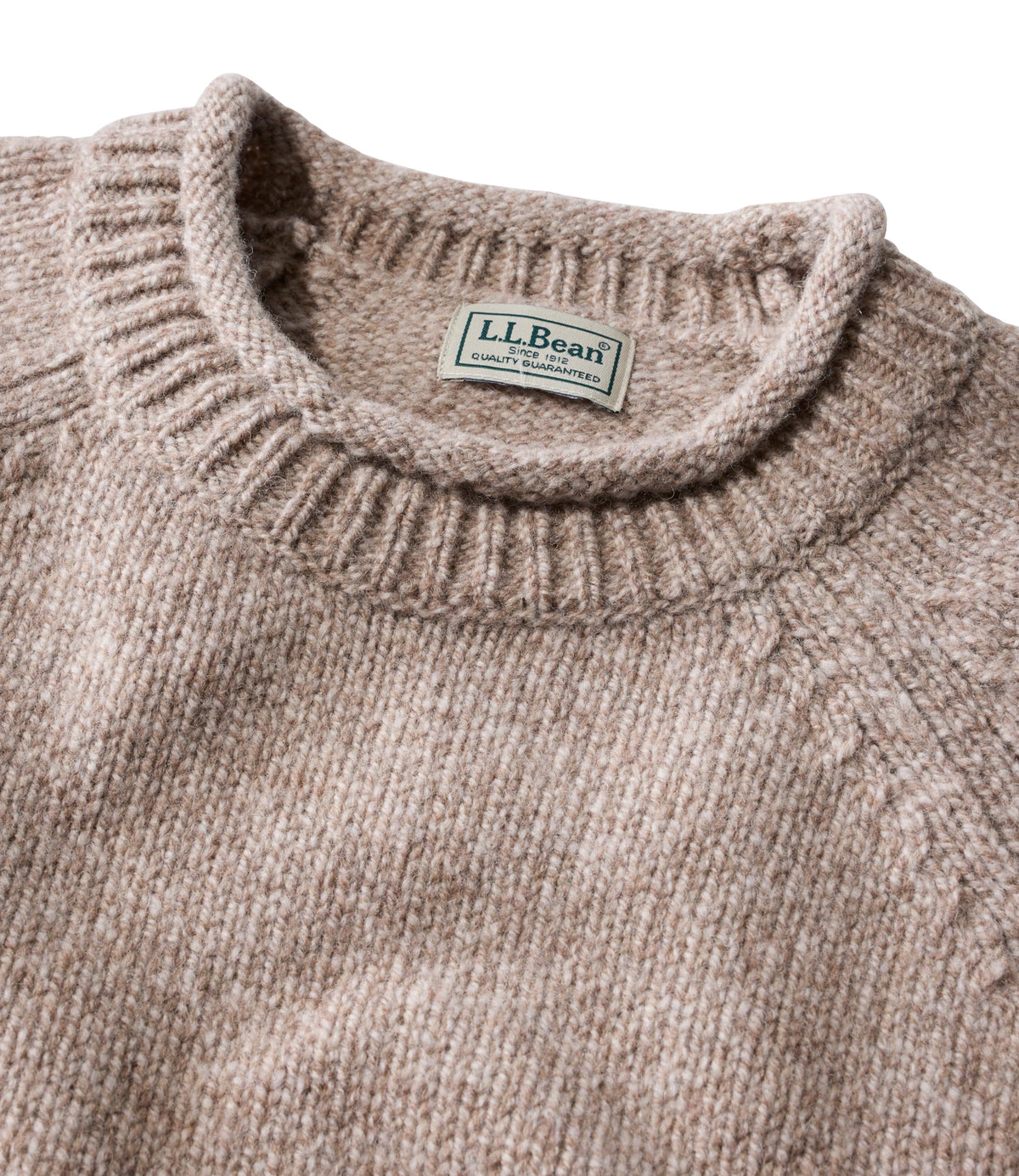 Men's Lambswool Rollneck Sweater - Natural