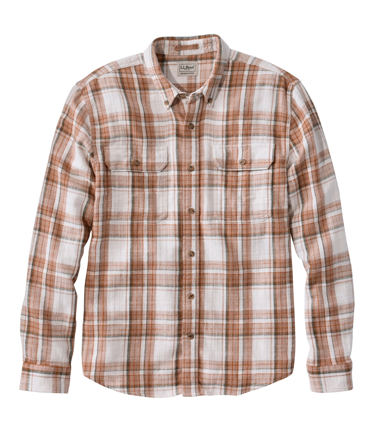 Men's Brushed Cotton Flannel Shirt - Barley