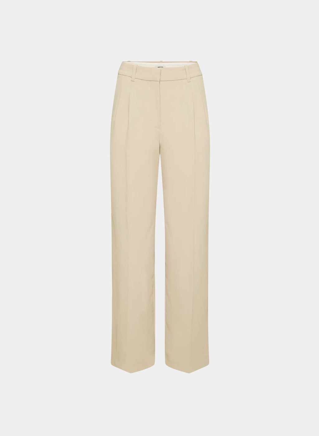 High-Rise Wide-Leg Crepe Trousers - Sand