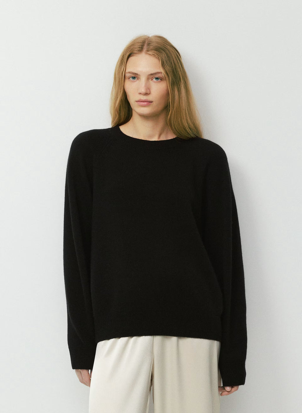 Wool Cashmere Raglan Sweater - Olive