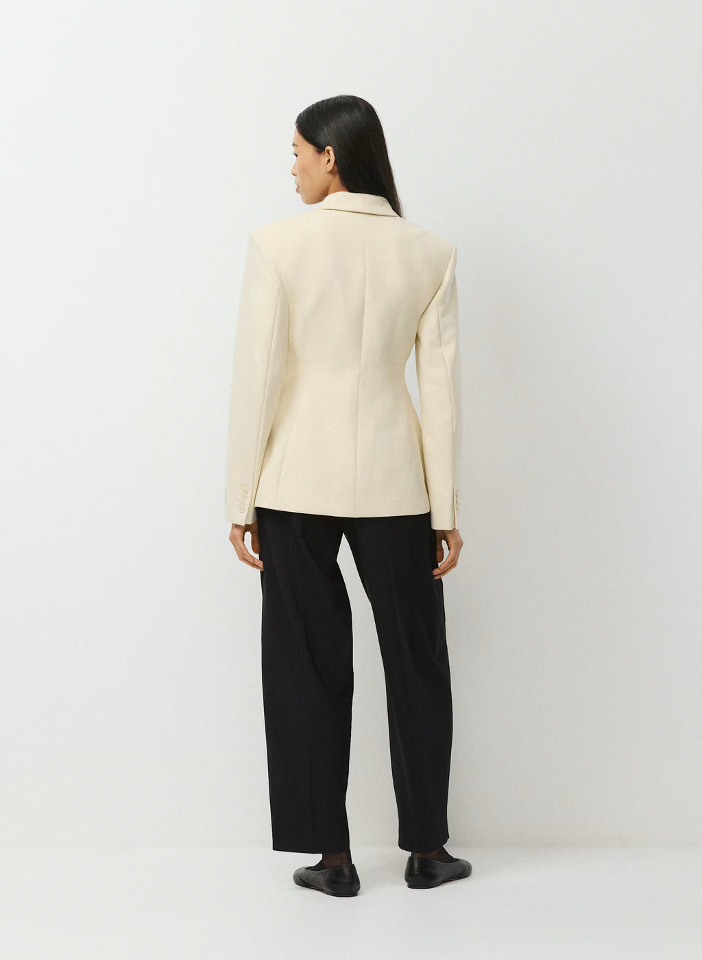 Single-Breasted Stretch Blazer - Brown Check