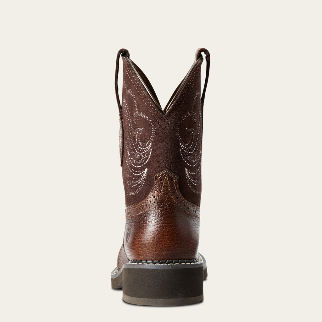 Women's Suede Western Ankle Boots - Tan