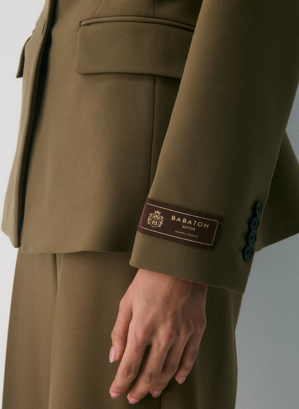 Single-Breasted Stretch Blazer - Brown Check