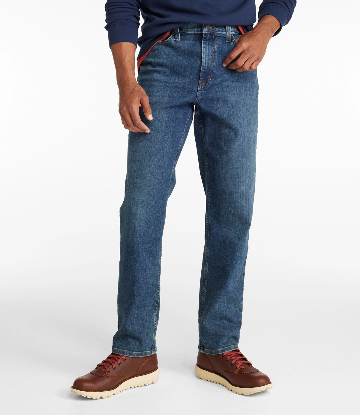 Men's Stretch Straight-Leg Jeans - Tan