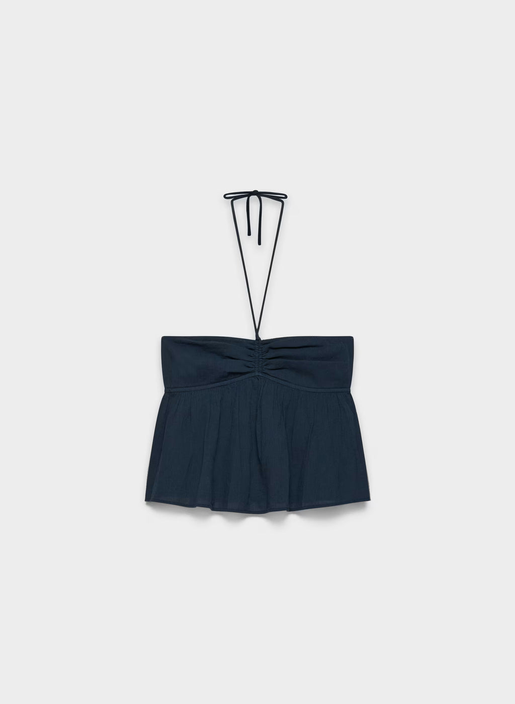 Cotton Halter Top - Navy
