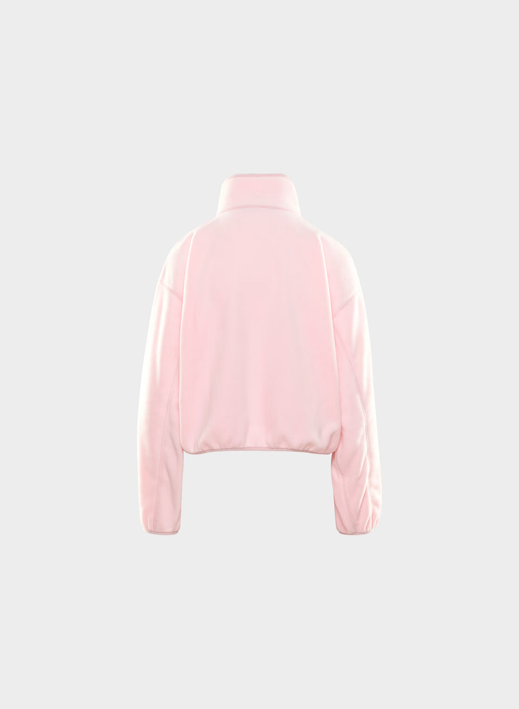 Oversized Half-Zip Microfleece Pullover - Gray