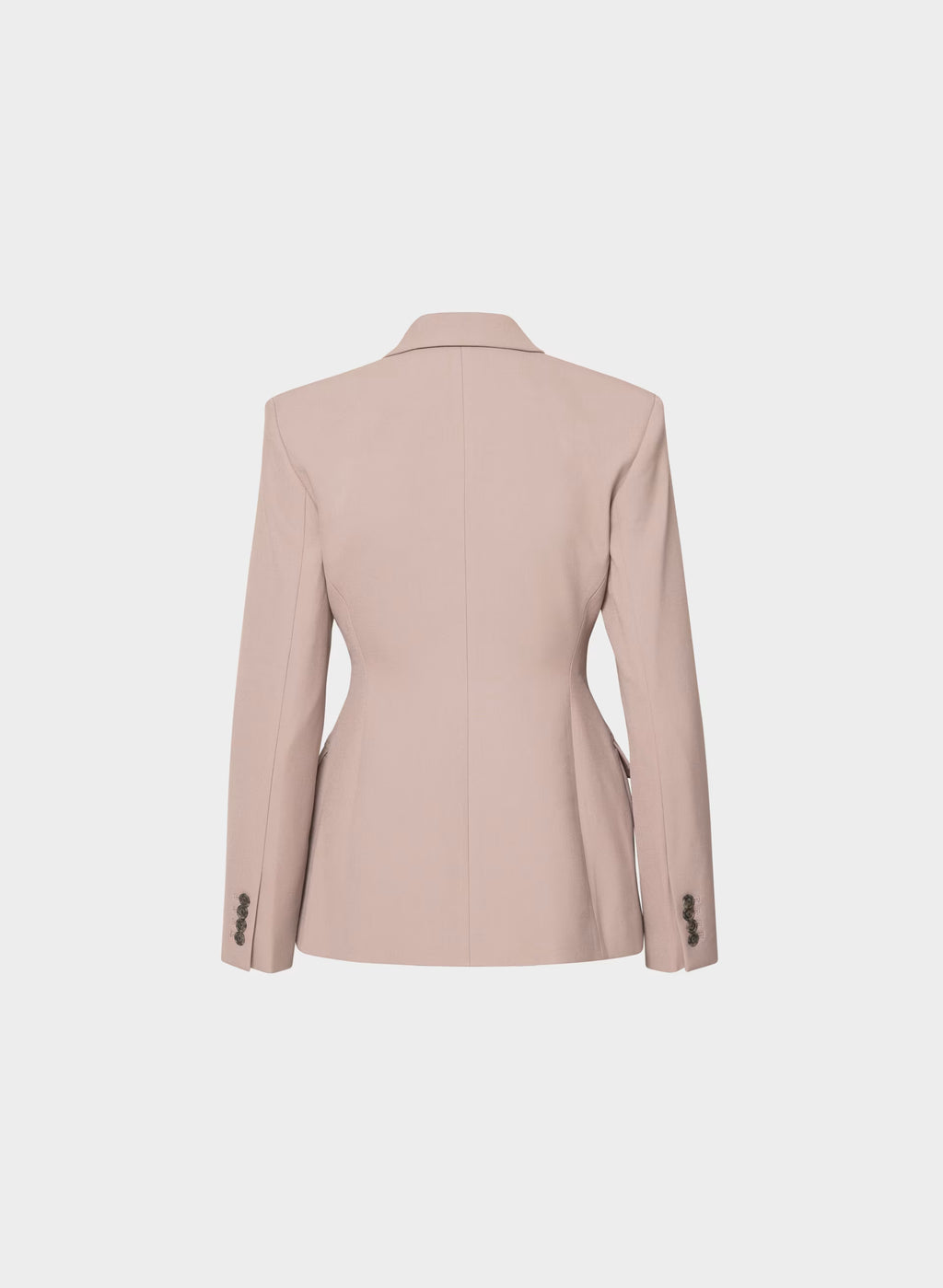 Single-Breasted Stretch Blazer - Brown Check