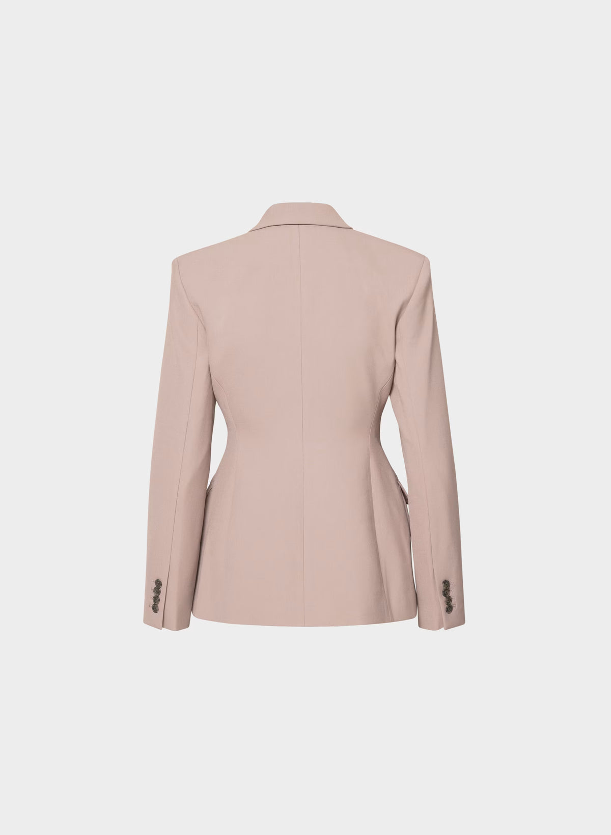 Single-Breasted Stretch Blazer - Brown Check