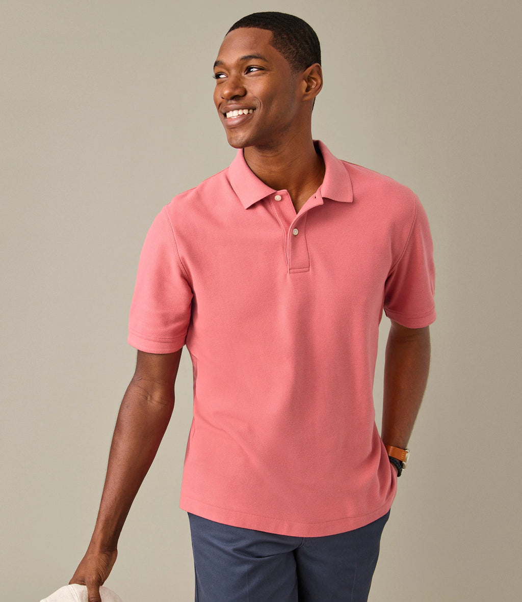 Men's Cotton Piqué Polo Shirt - Black