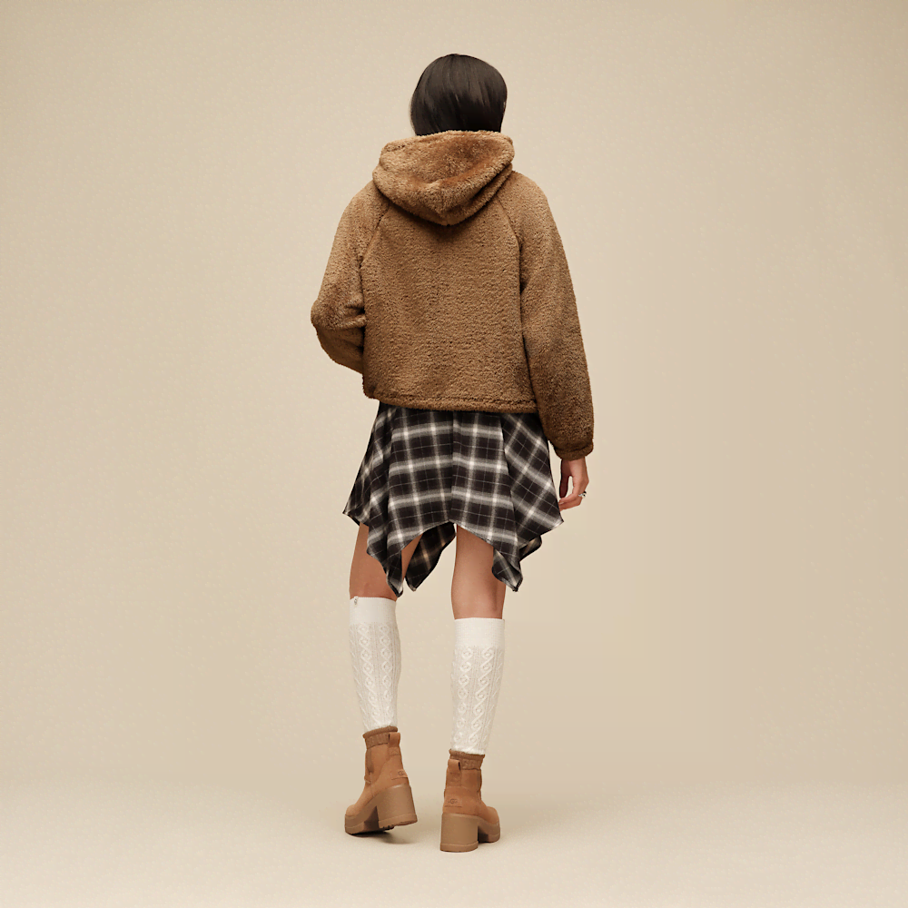 Women's Oversized Fleece Hoodie - Coffee Grounds