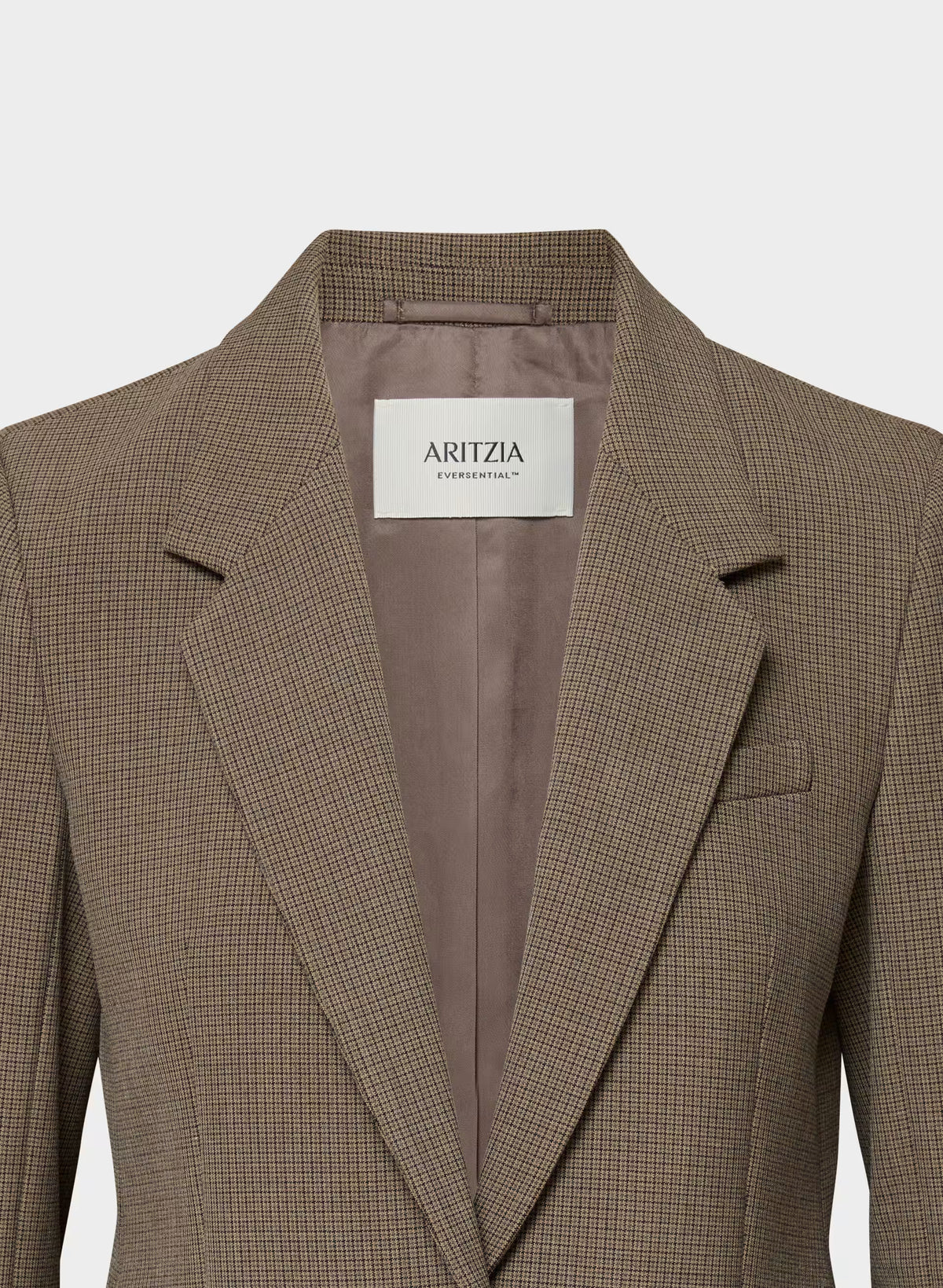 Single-Breasted Stretch Blazer - Check