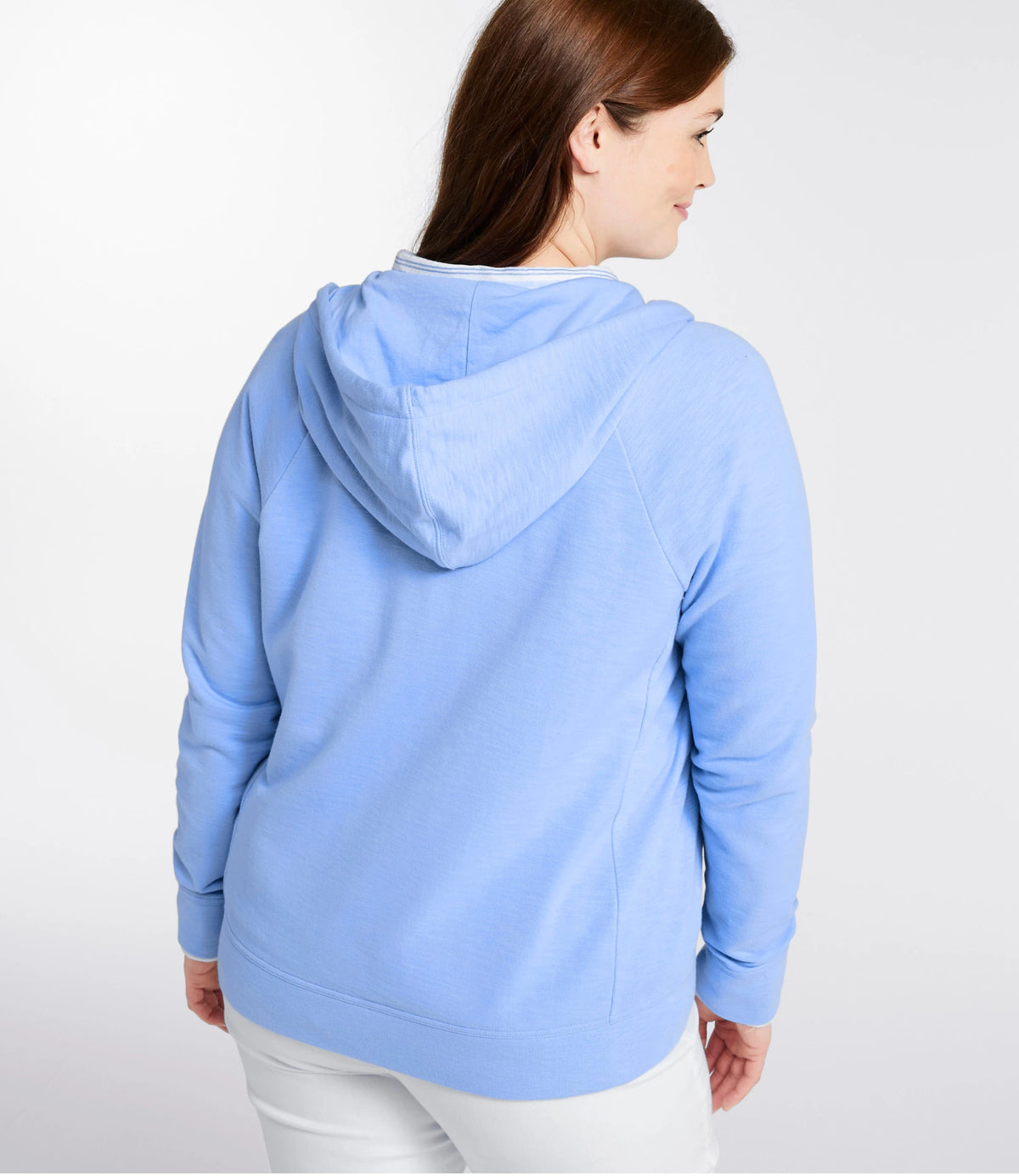 Women's French Terry Full-Zip Hoodie - White