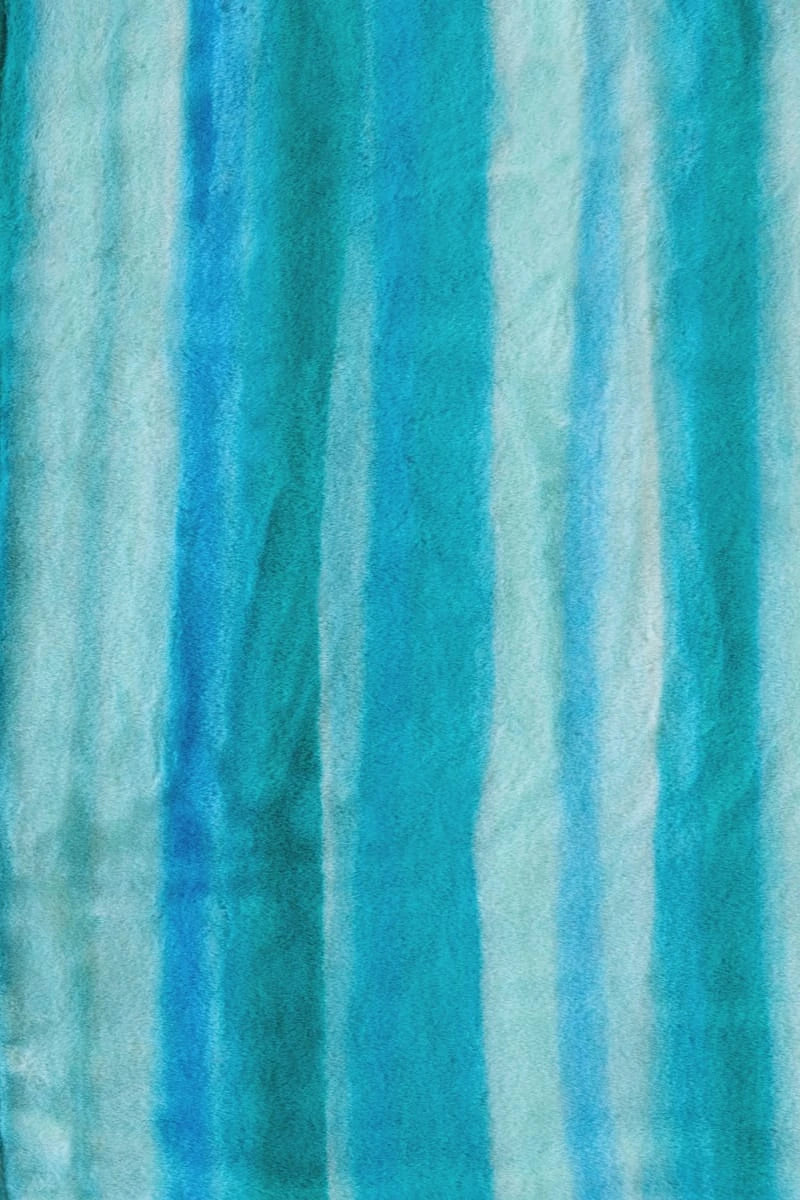 Plush Blanket - Blue Streaked Ombre