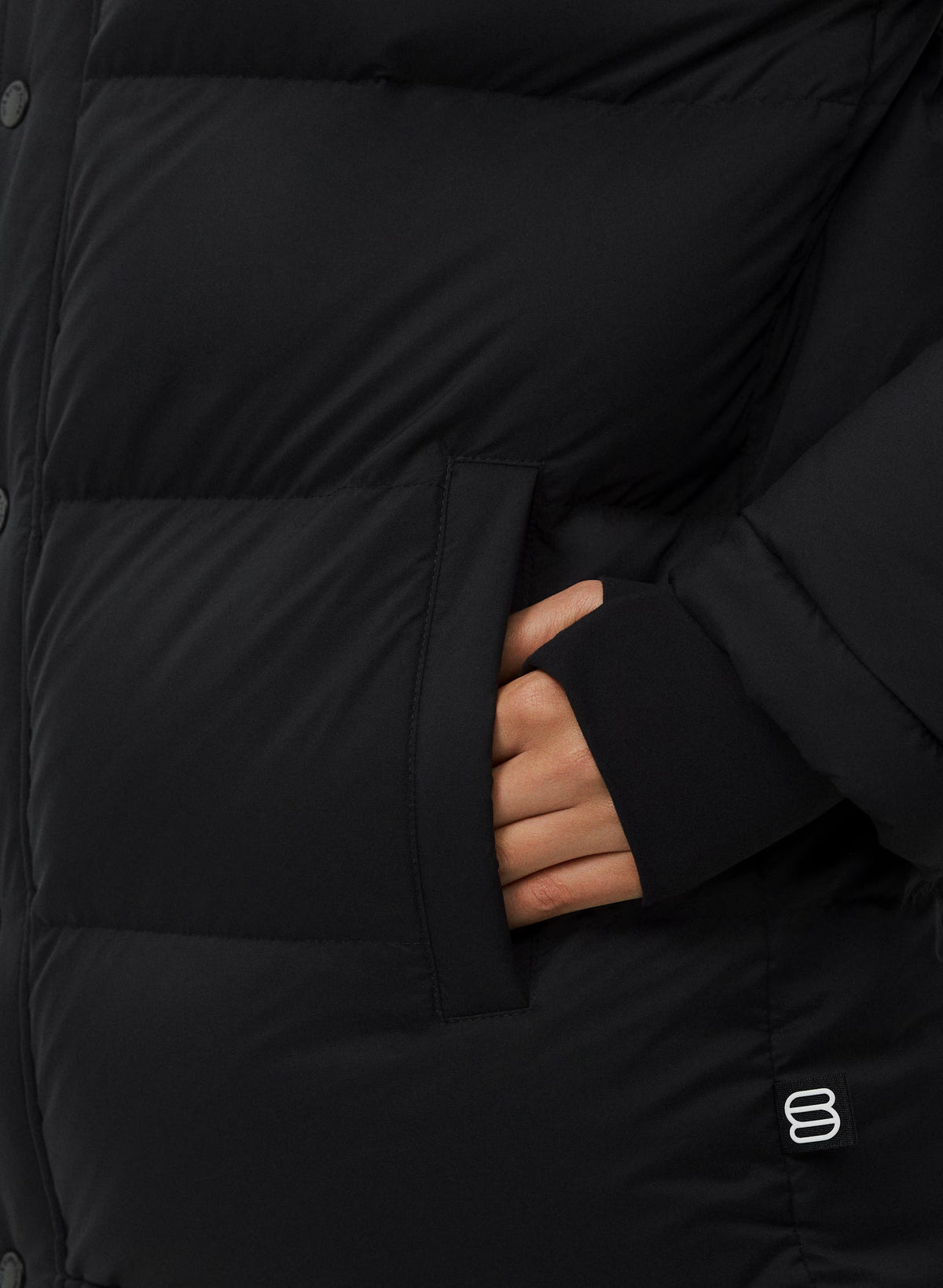 Long Down Puffer Jacket - Blue