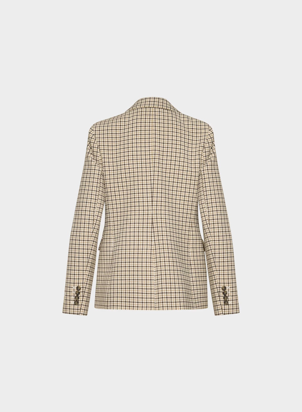 Single-Breasted Stretch Blazer - Check