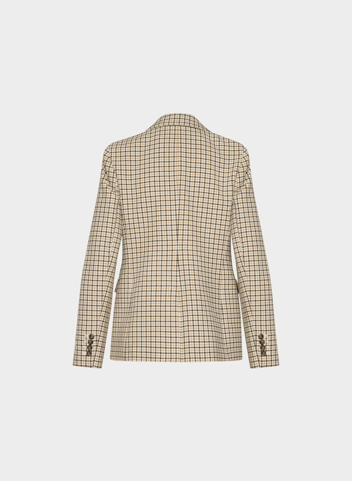 Single-Breasted Stretch Blazer - Check