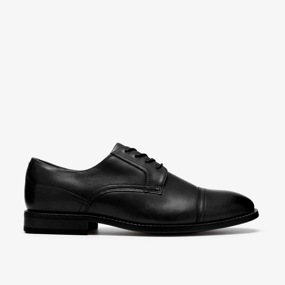 Leather Cap-Toe Oxford - Black