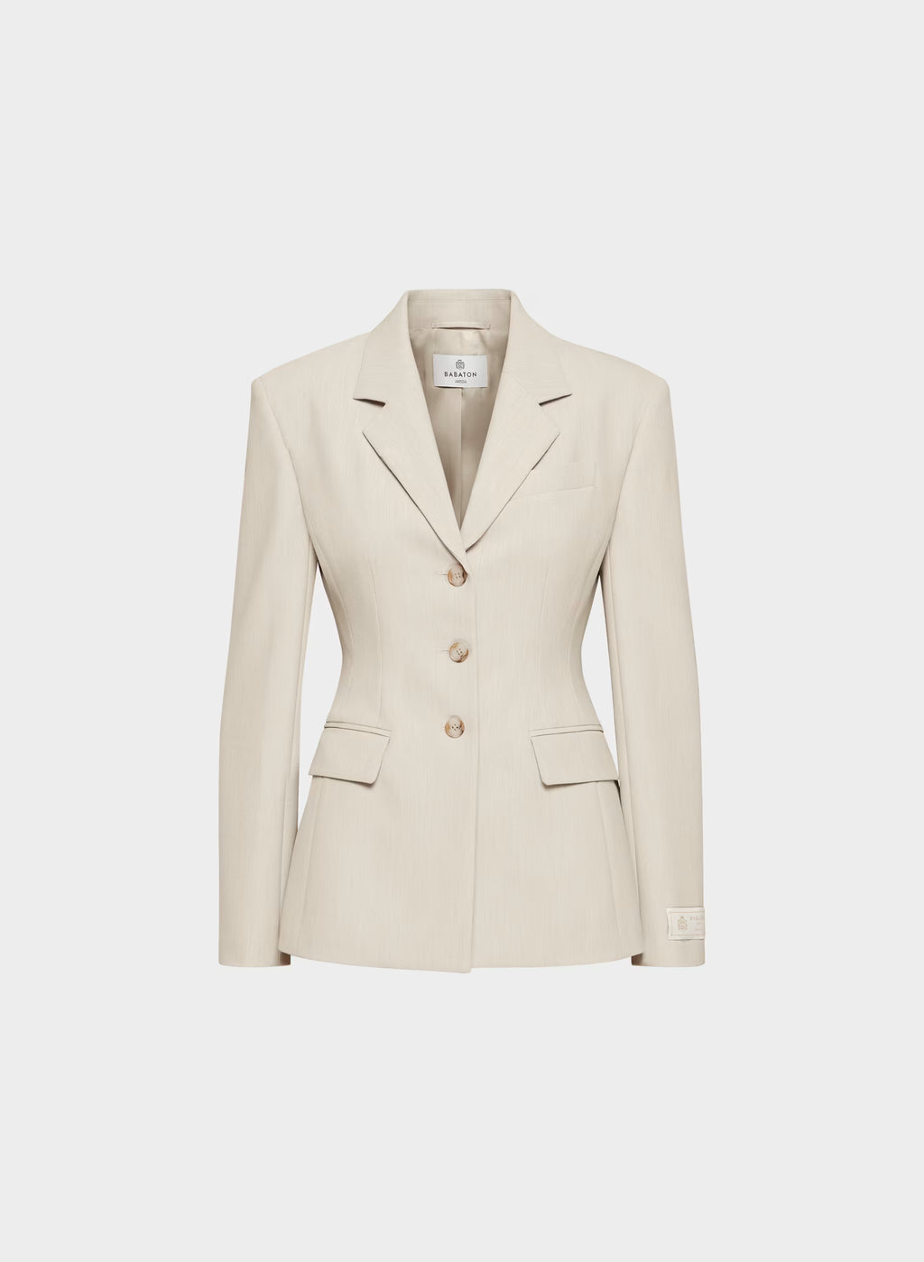Single-Breasted Stretch Blazer - Brown Check