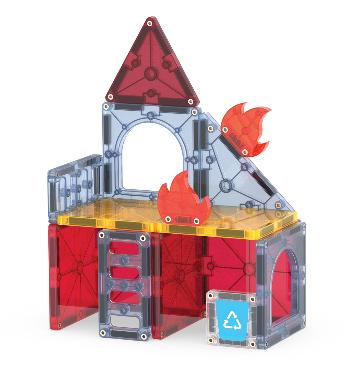 Fire Rescue Magnetic Building Set - 27 Pieces