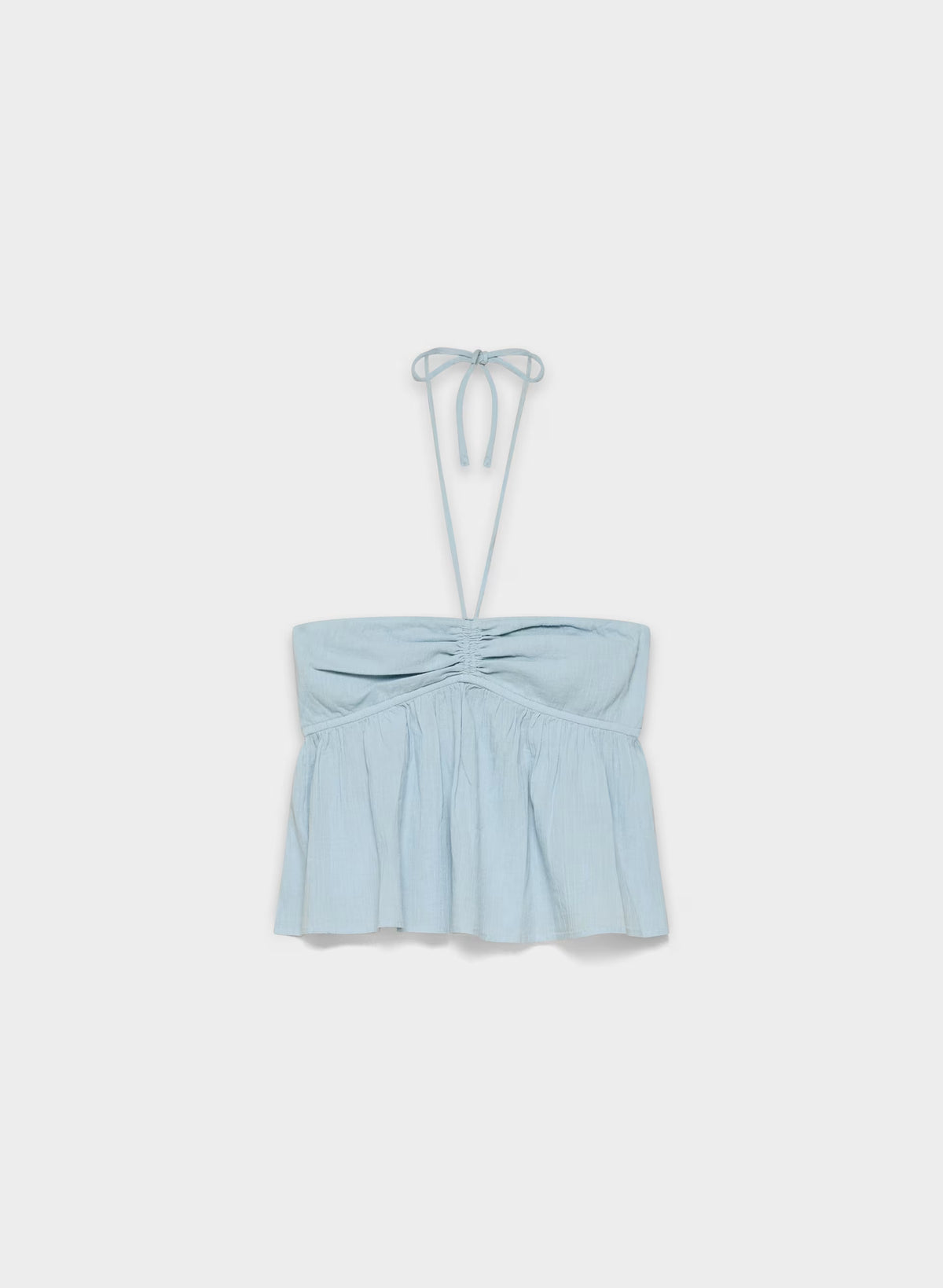 Cotton Halter Top - Navy
