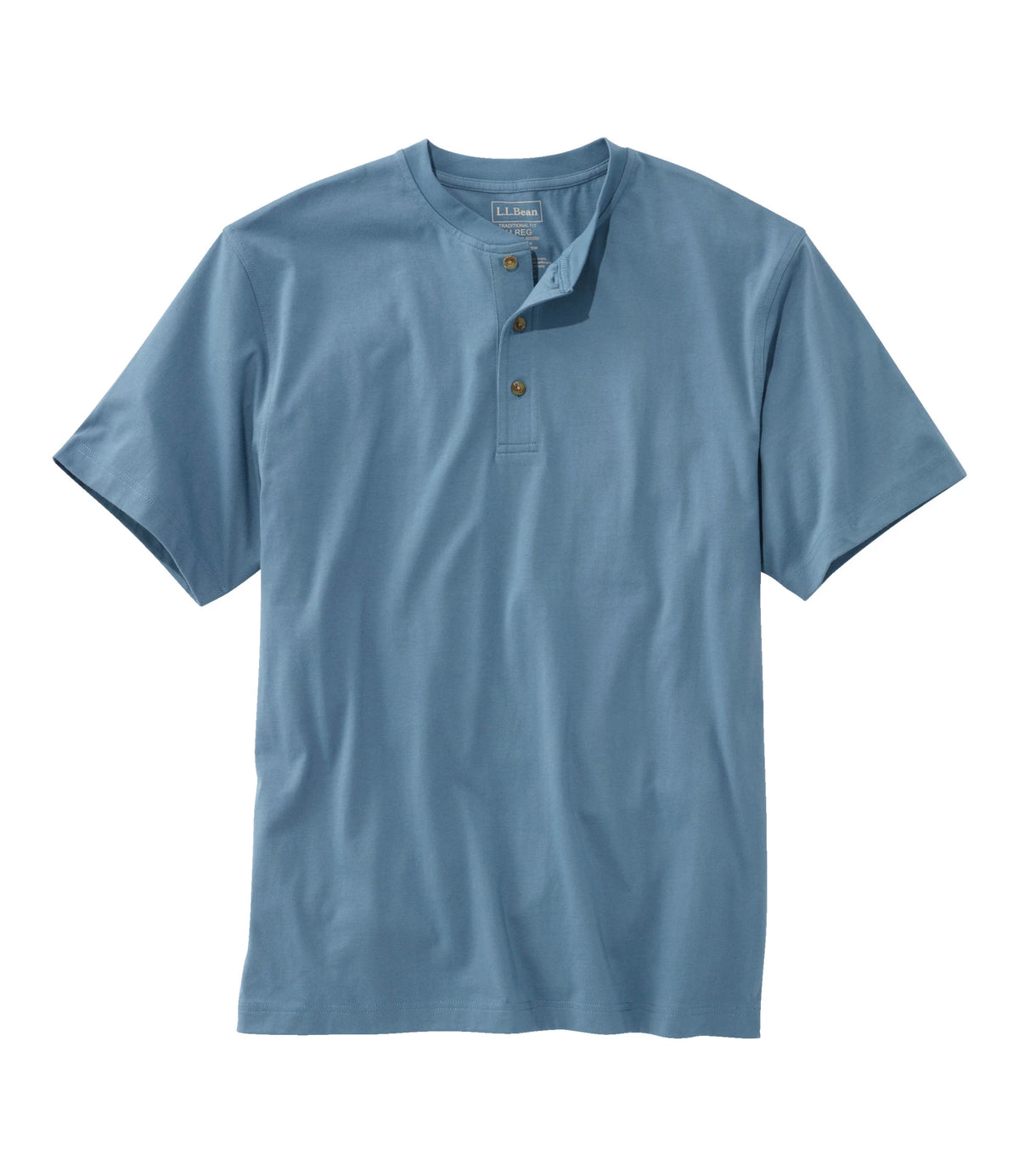 Men's Cotton Henley T-Shirt - Blue