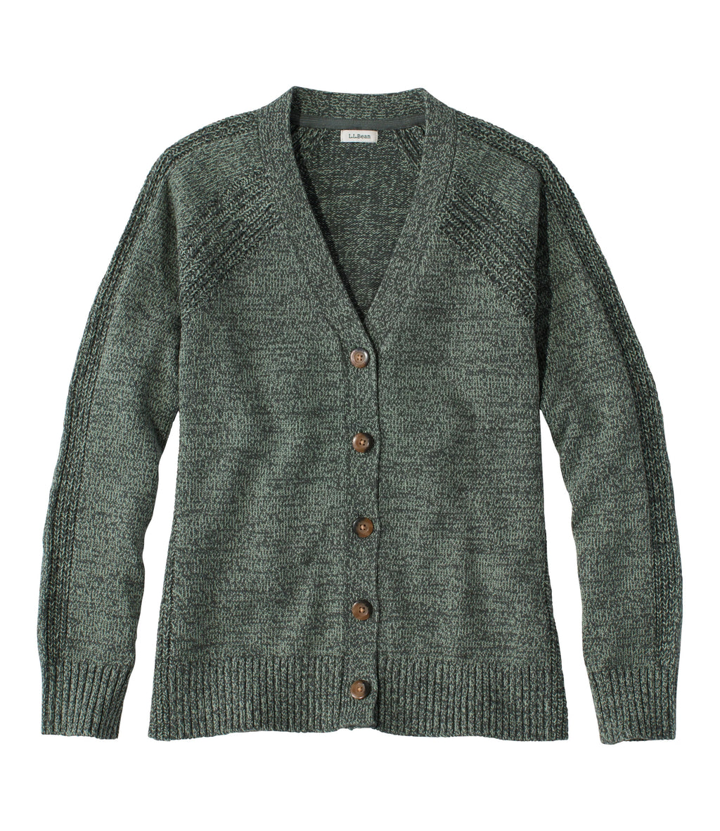 Women's Mixed Stitch V-Neck Cardigan - Navy