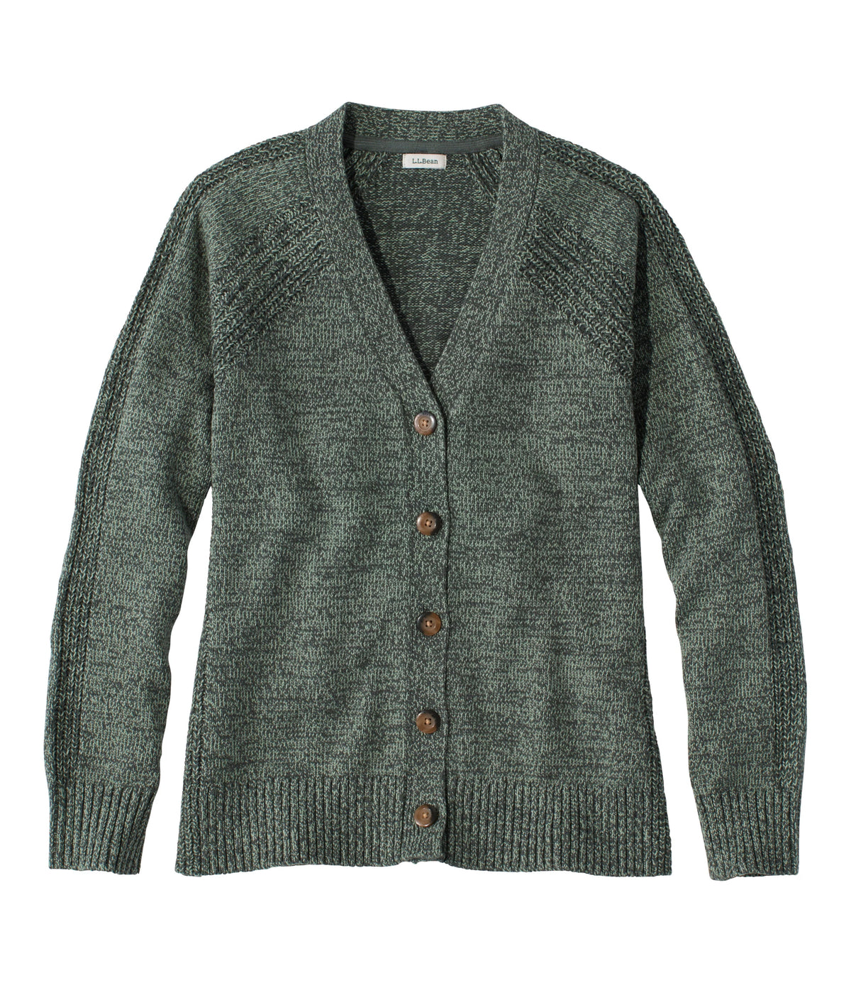 Women's Mixed Stitch V-Neck Cardigan - Navy