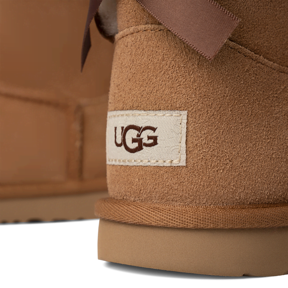 Kids' Mini Sheepskin Bow Boot - Brown