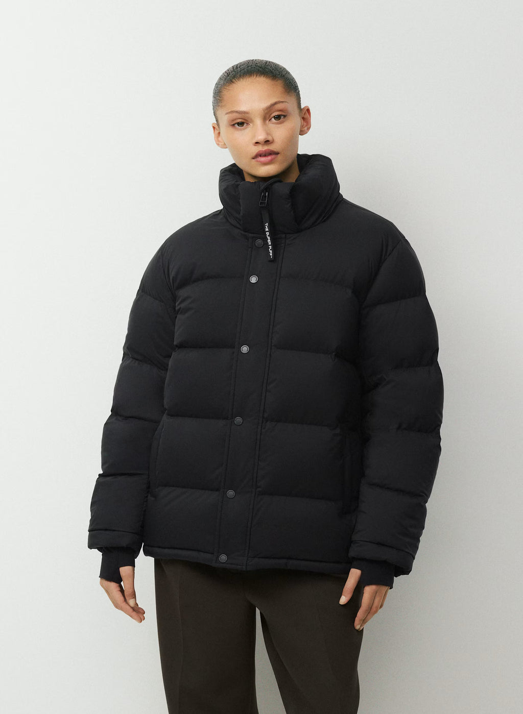 Long Down Puffer Jacket - Blue