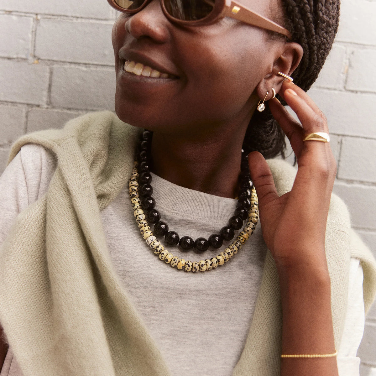 Spotted Jasper Beaded Necklace