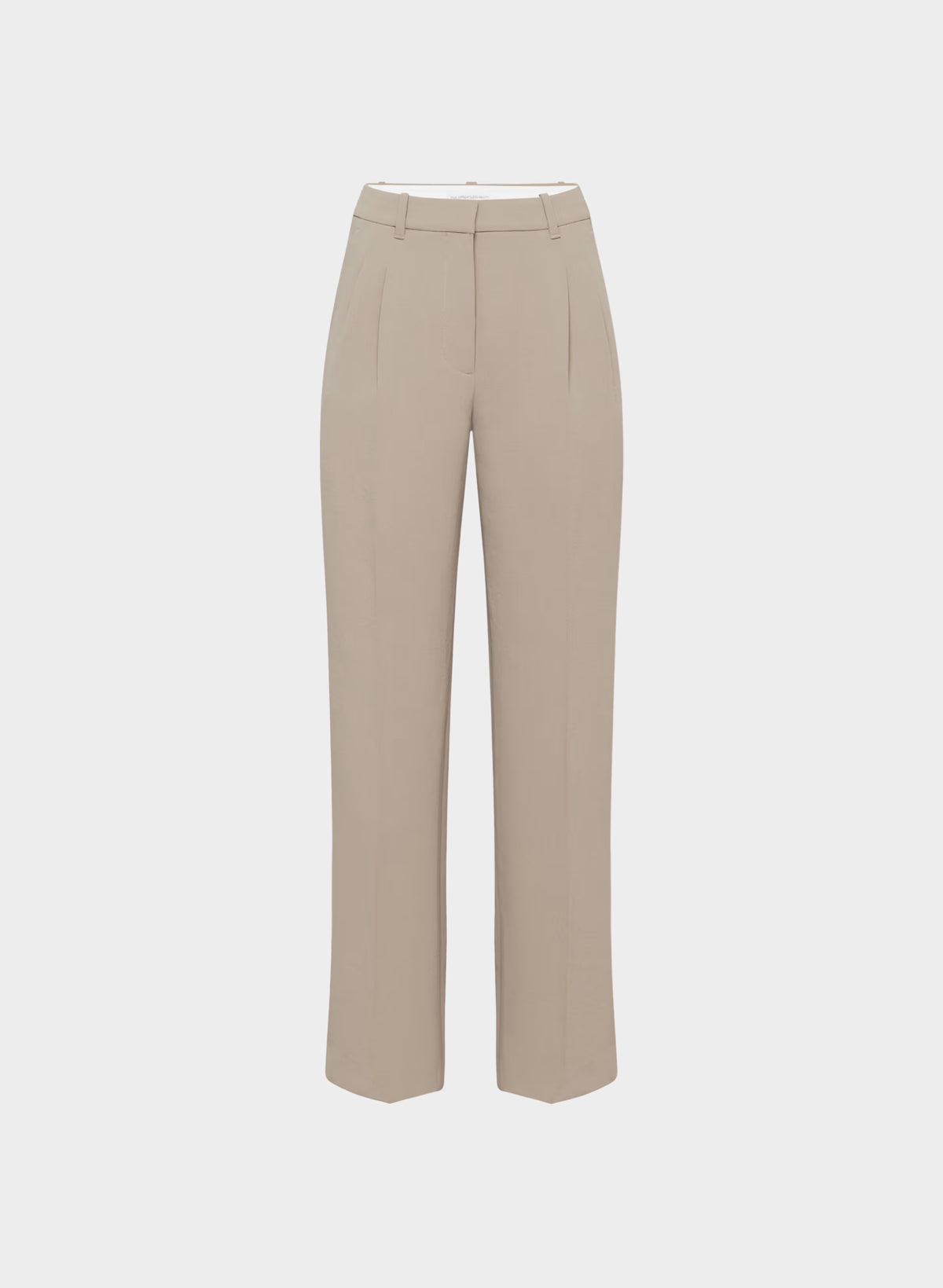 High-Rise Wide-Leg Crepe Trousers - Sand