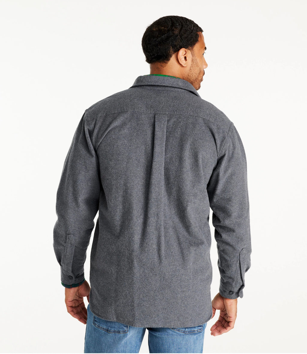 Men's Heavyweight Flannel Button-Up Shirt - Gray