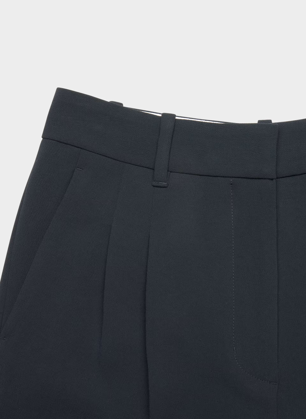 High-Rise Wide-Leg Crepe Trousers - Sand