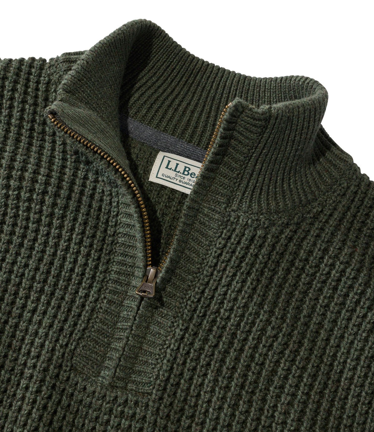 Men's Organic Cotton Waffle Quarter-Zip Sweater