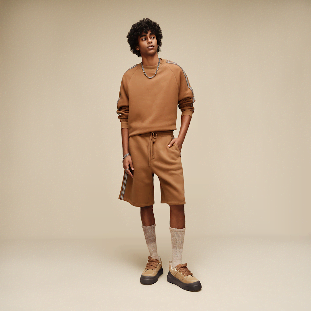 Men's Distressed Suede Sneaker - Chestnut