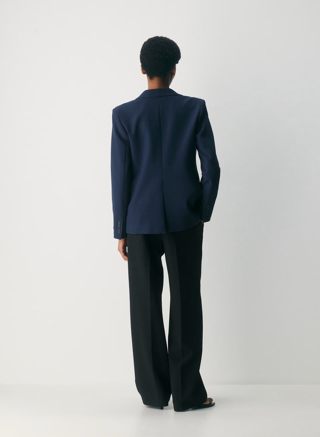 Single-Breasted Stretch Blazer - Check