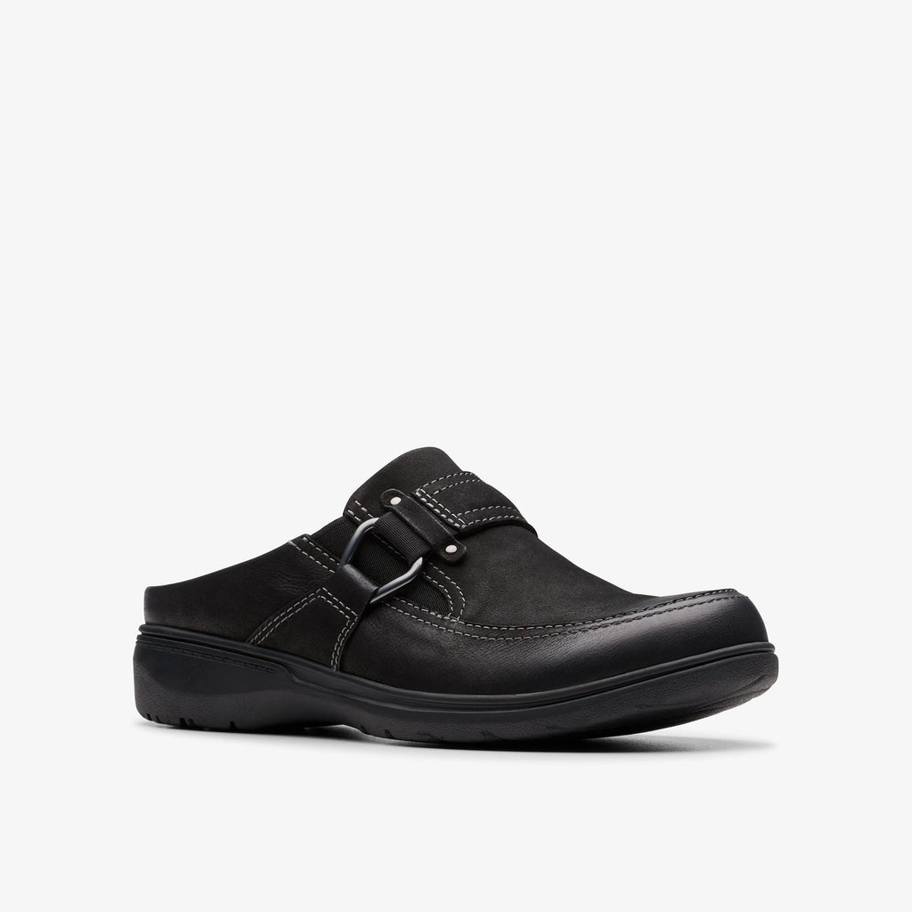 Nubuck Slip-On Mule - Black