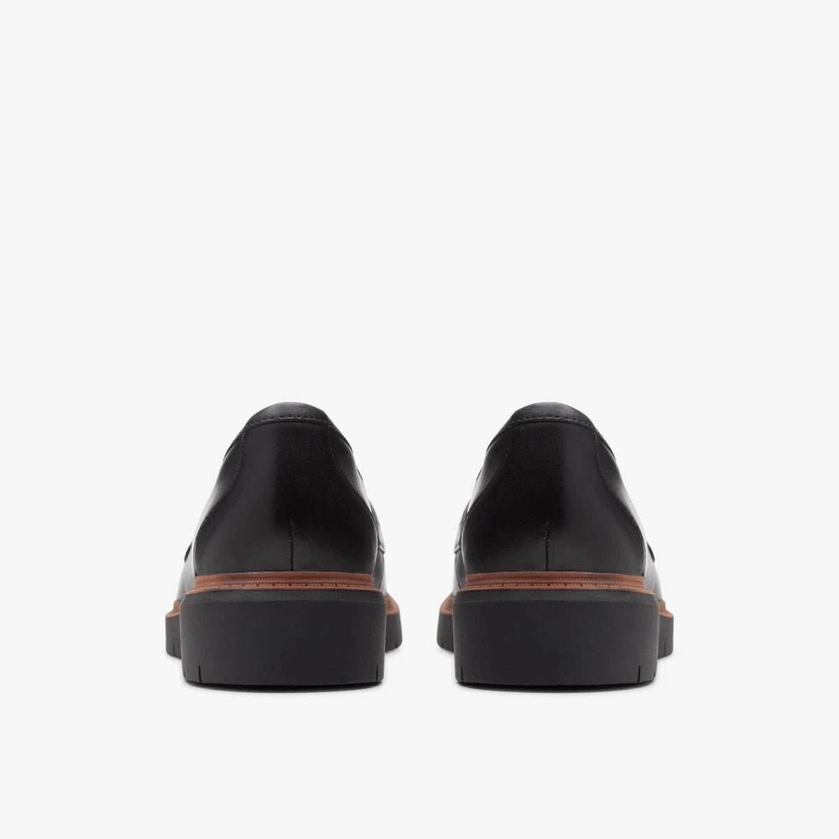 Leather Lug Sole Loafer - Black