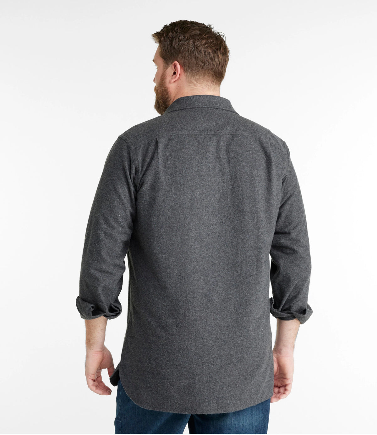Men's Heavyweight Flannel Button-Up Shirt - Gray