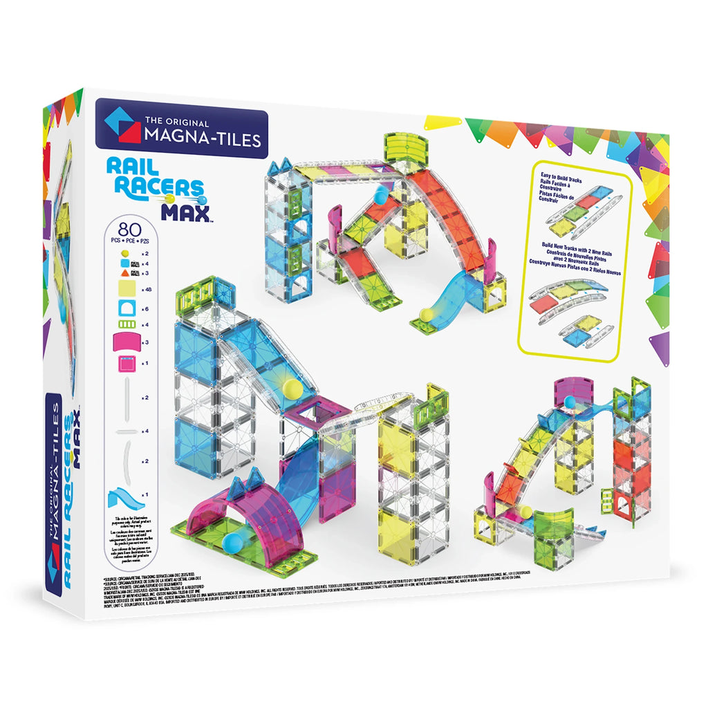 80-Piece Magnetic Ball Run Building Set