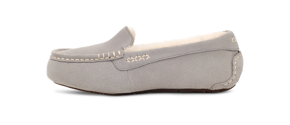 Women's Water-Resistant Suede Moccasin Slipper - Black